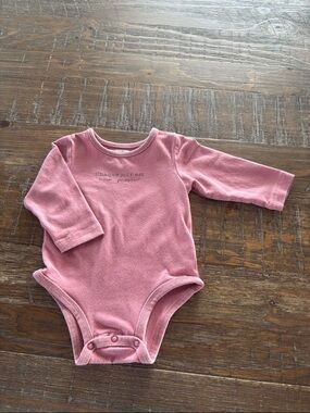 5/$10 Blumind Pink Long Sleeve Bodysuit
